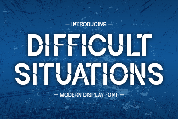 Difficult Situations: A Display Font Built for Digital Resilience