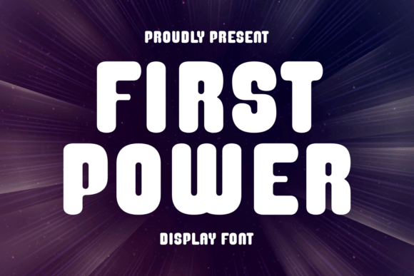 First Power Font: Bold Display Typeface for Craft Projects