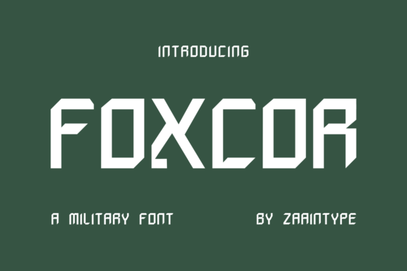 Foxcor: A Bold Display Font for Editorial Design and Publishing