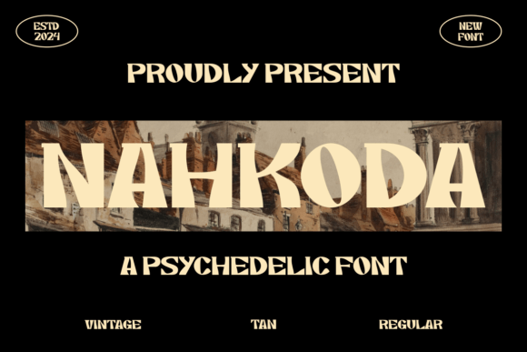 Nahkoda: A Psychedelic Display Font for Bold Branding