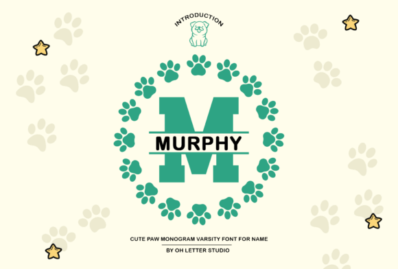 Paw Monogram: A Versatile Display Font for Crafters and Makers