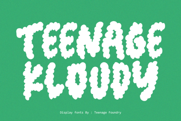 Teenage Kloudy: A Dreamy Display Font for Handmade Products