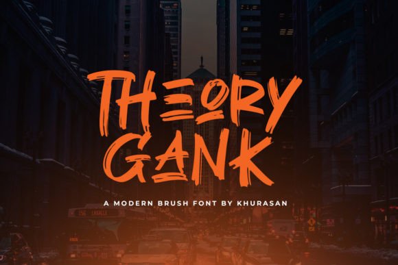 Theory Gank: A Modern Brush Font for Editorial Design