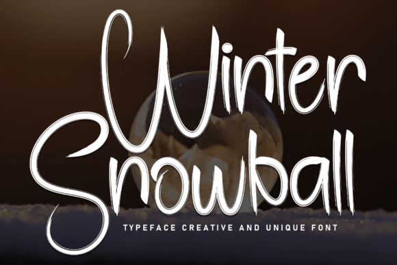 Winter Snowball: A Hand-Drawn Display Font for Cozy Brand Identity